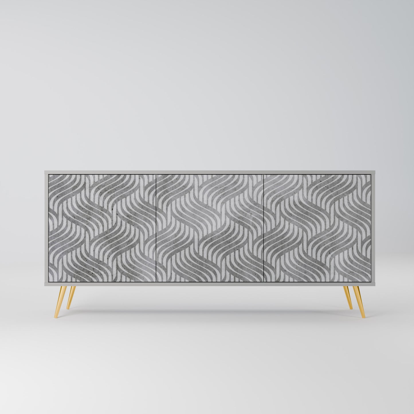 CONCRETE MOVEMENT 3-Door Sideboard in Grey Finish