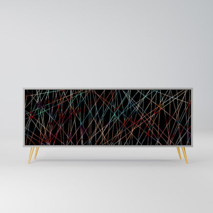 LUMINOUS SNARE 3-Door Sideboard in Grey Finish
