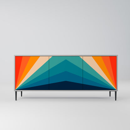 PRISM CONCUSSION 3-Door Sideboard in Grey Finish