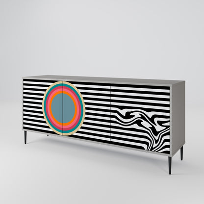 SPECTRA SHOWCASE 3-Door Sideboard in Grey Finish