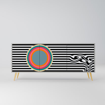 SPECTRA SHOWCASE 3-Door Sideboard in Grey Finish