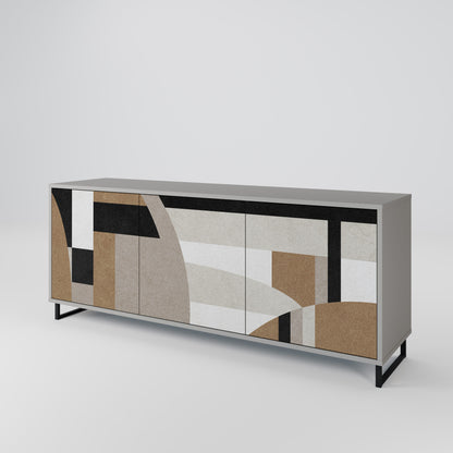 DELICATE MEMENTO 3-Door Sideboard in Grey Finish