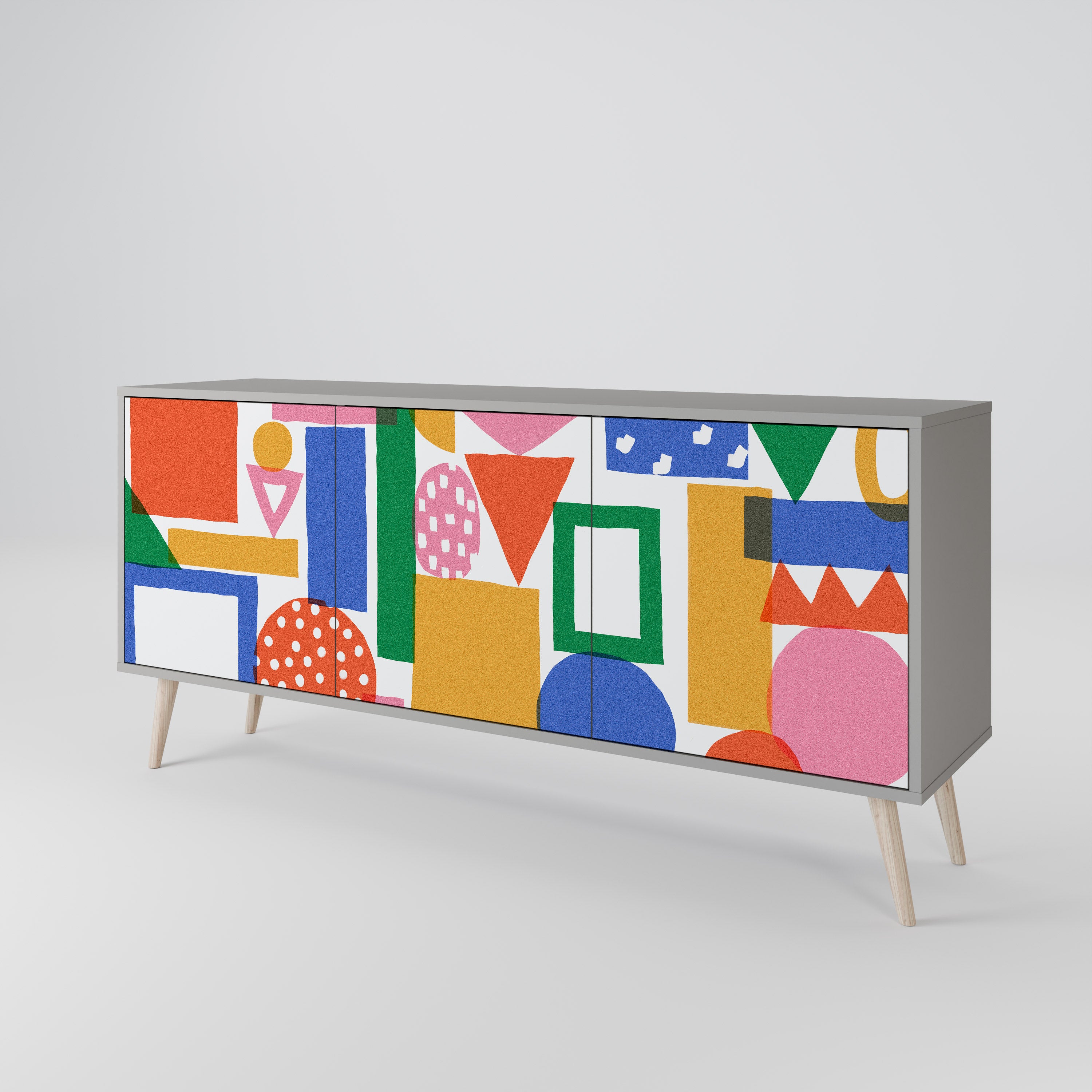 GEOMETRIC GLIMMER 3-Door Sideboard