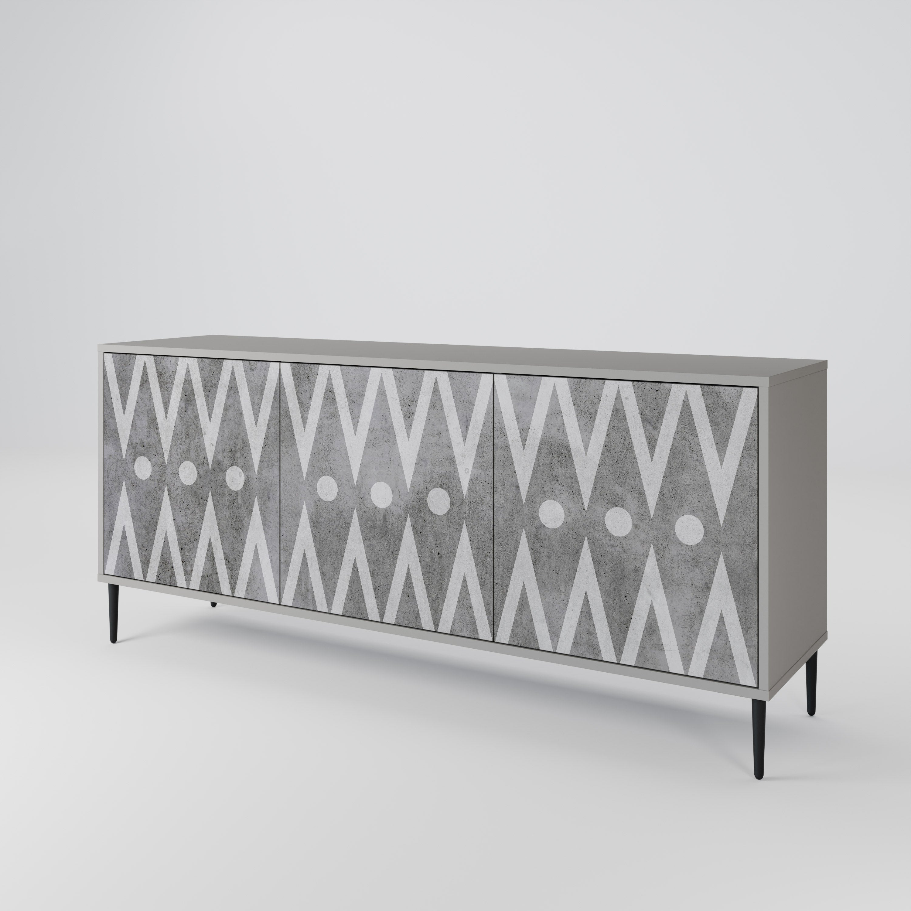 SHARP EDGES 3-Door Sideboard