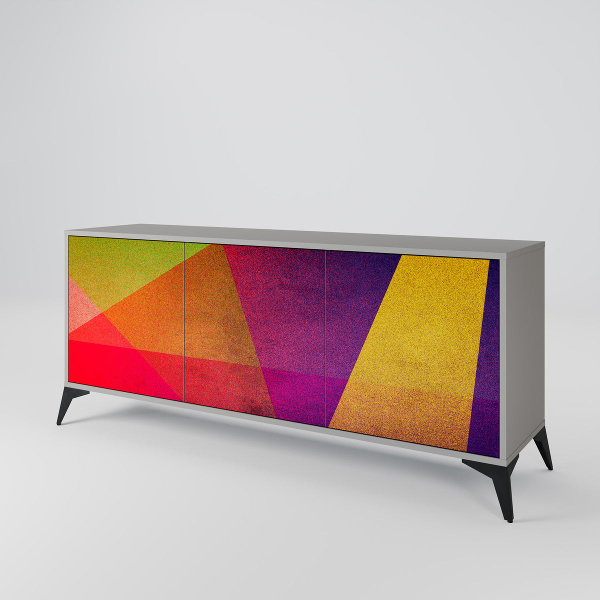 VIVID GEOMETRY Skänk med tre dörrar