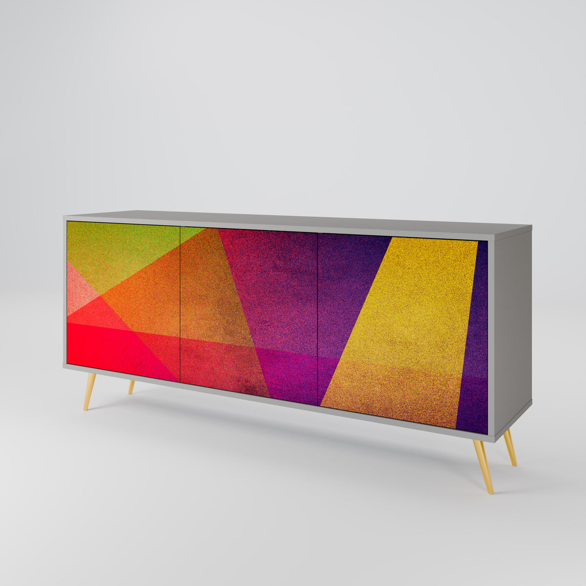 VIVID GEOMETRY Skänk med tre dörrar