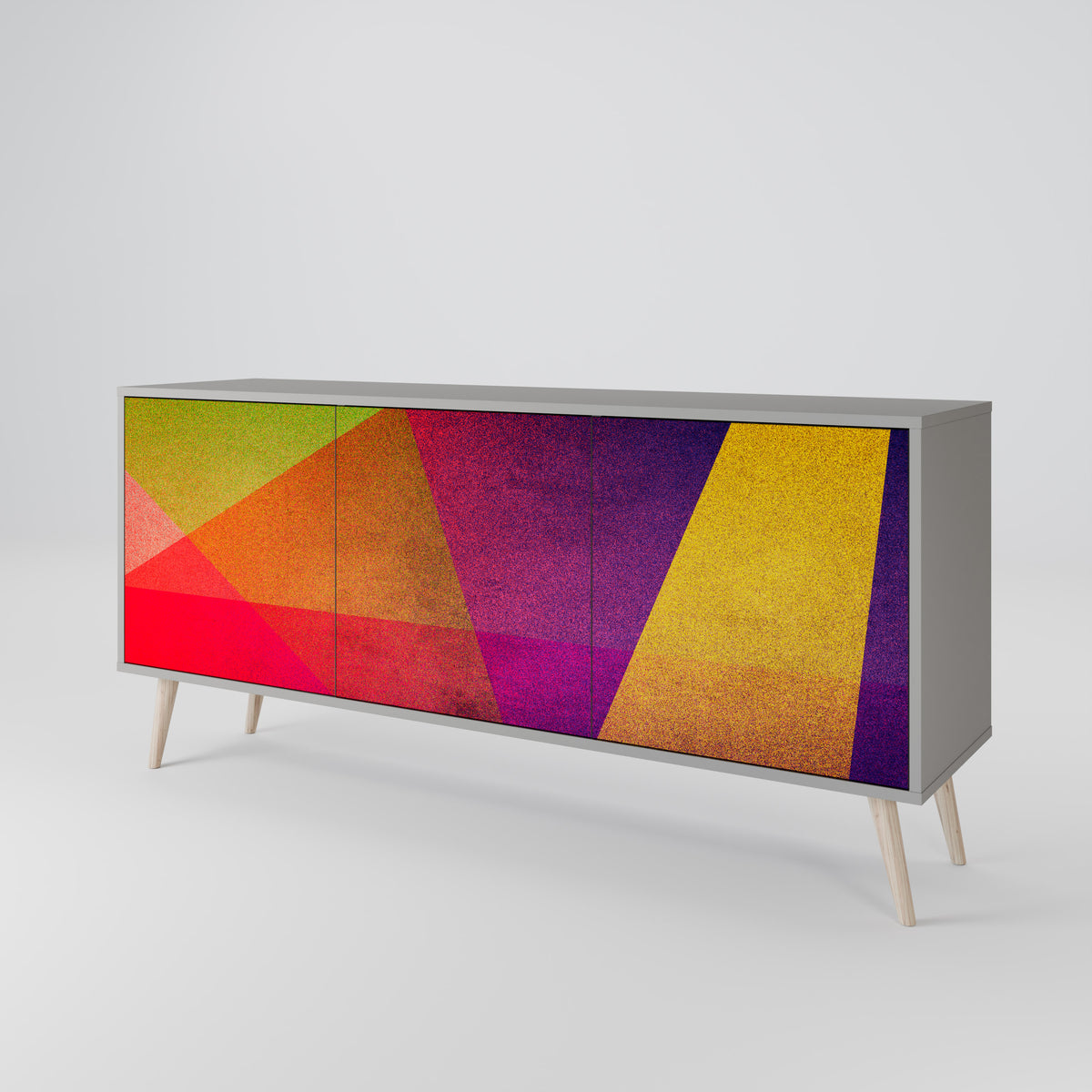 VIVID GEOMETRY Skänk med tre dörrar