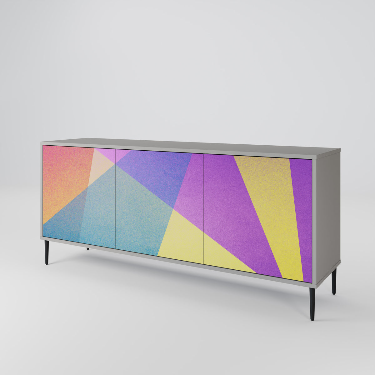 BRIGHT GEOMETRY Skänk med tre dörrar
