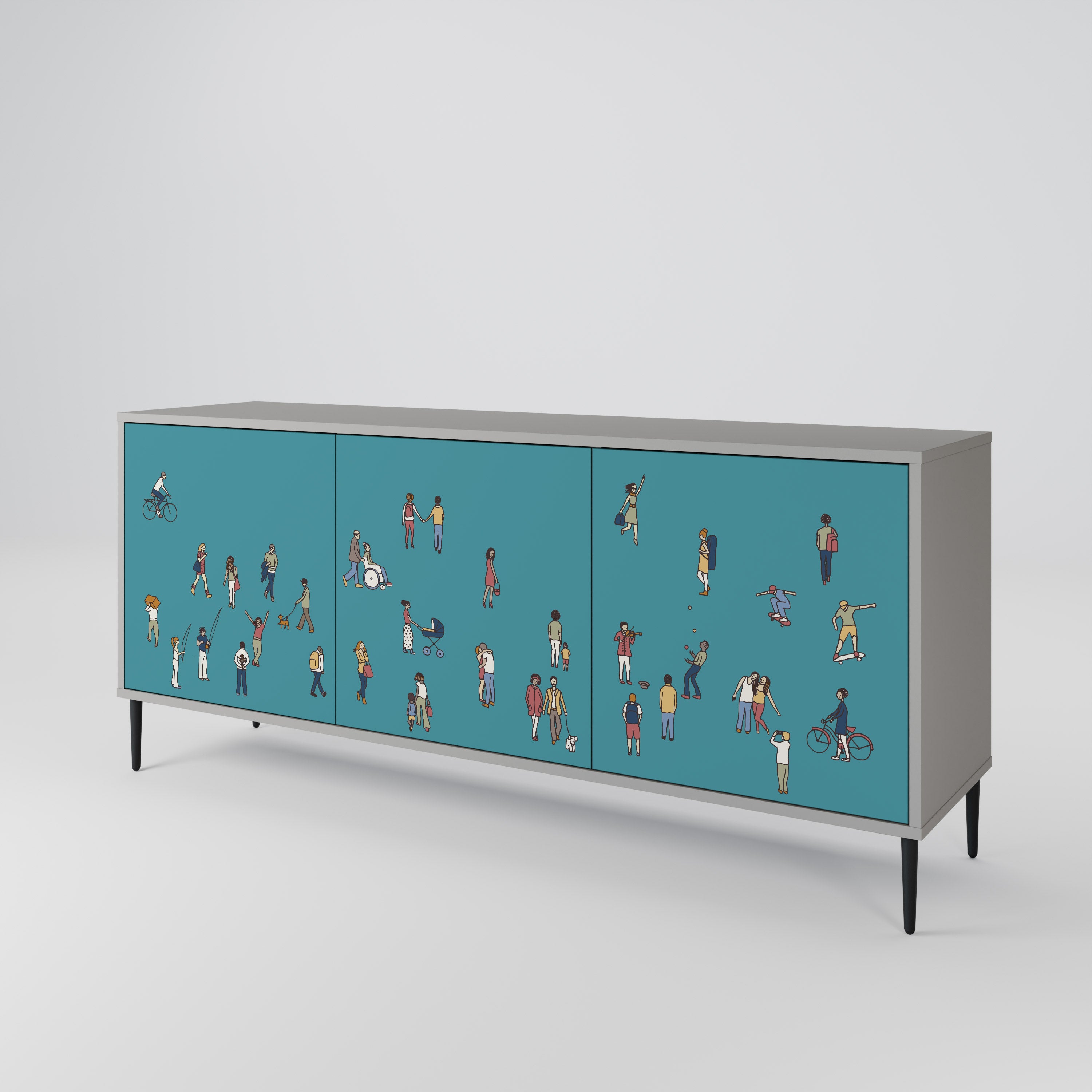 COLLECTIVE STREAM 3-Door Sideboard