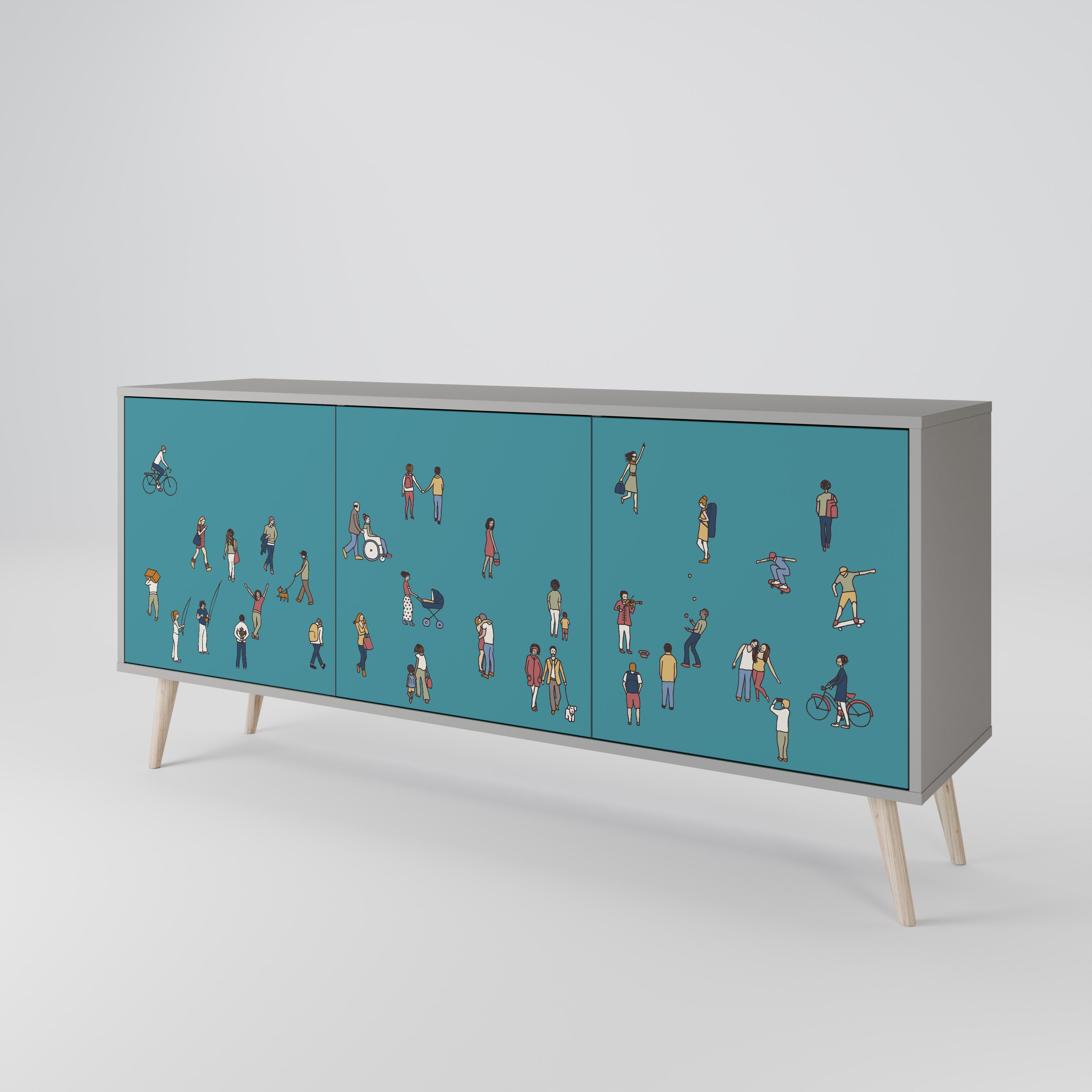 COLLECTIVE STREAM 3-Door Sideboard