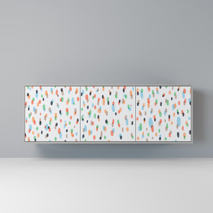 ENERGETIC SPOTS 3-Door Sideboard in Grey Finish