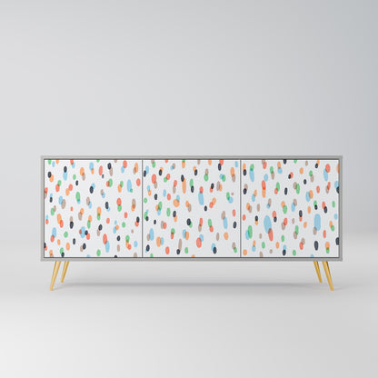 ENERGETIC SPOTS 3-Door Sideboard in Grey Finish