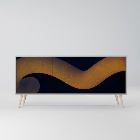HOLLOW TIME 3-Door Sideboard in Grey Finish