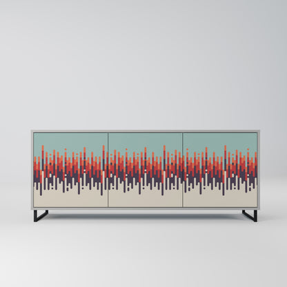 CHROMA CONTOURS 3-Door Sideboard in Grey Finish