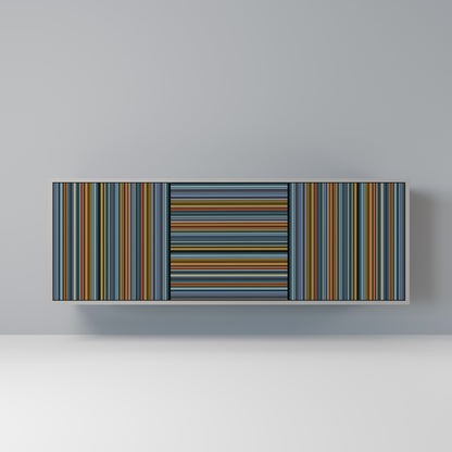 LINEOUT SPECTRUM 3-Door Sideboard in Grey Finish