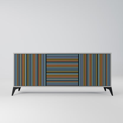 LINEOUT SPECTRUM 3-Door Sideboard in Grey Finish