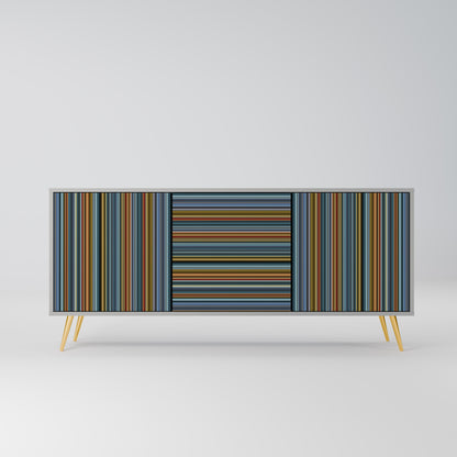 LINEOUT SPECTRUM 3-Door Sideboard in Grey Finish