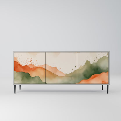WATERCOLOUR PEAKS 3-Door Sideboard in Grey Finish