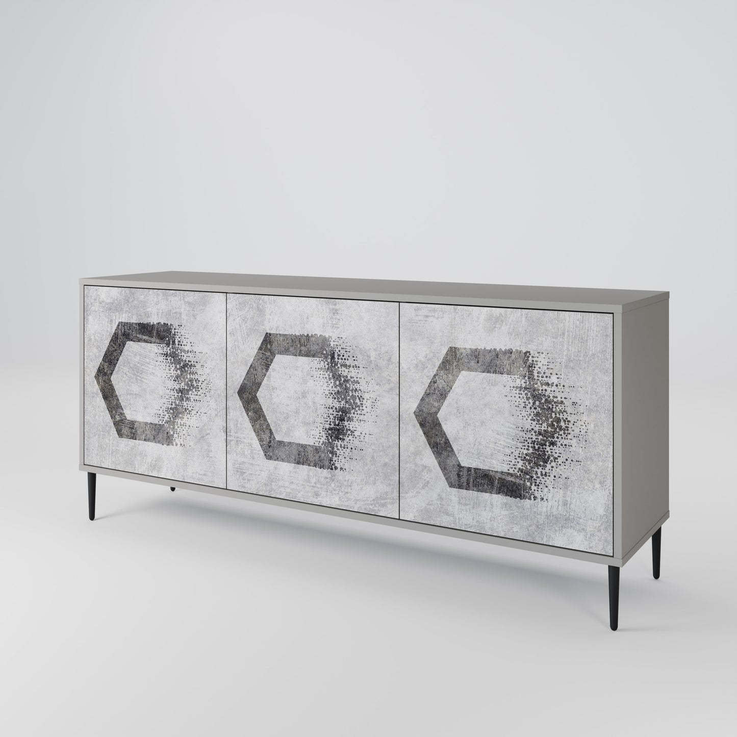 HEXAGONAL FIGURES 3-Door Sideboard