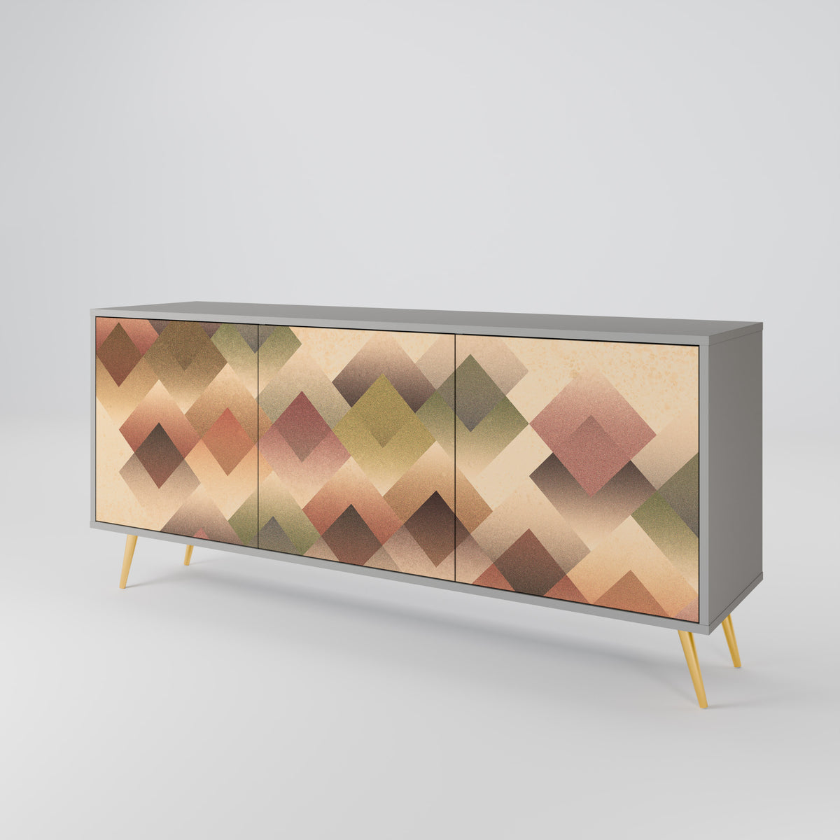 GEOMETRIC FUSION Skänk med tre dörrar