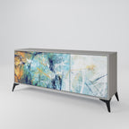 ABSTRACT THOUGHTS 3-Door Sideboard in Grey Finish