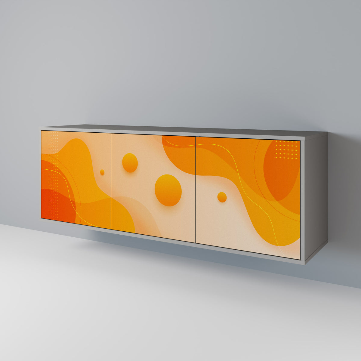ORANGE ARRANGEMENT Skänk med tre dörrar