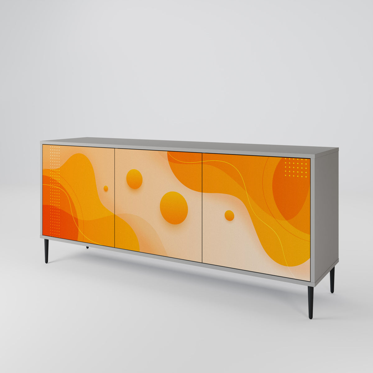 ORANGE ARRANGEMENT Skänk med tre dörrar