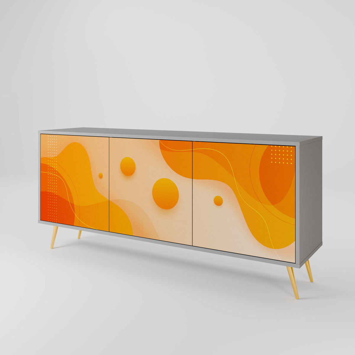 ORANGE ARRANGEMENT Skänk med tre dörrar