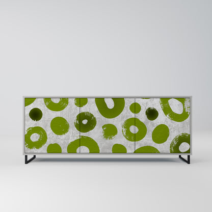 GREEN RHAPSODY 3-dörrars skänk i grå finish