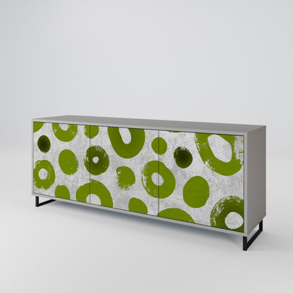 GREEN RHAPSODY 3-dörrars skänk i grå finish
