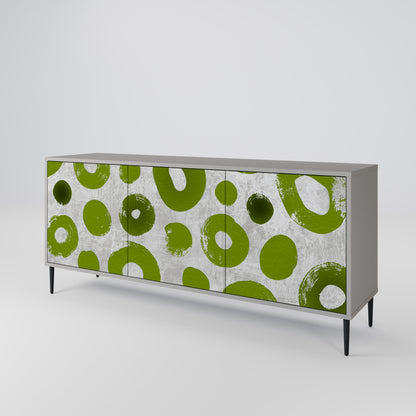 GREEN RHAPSODY 3-dörrars skänk i grå finish