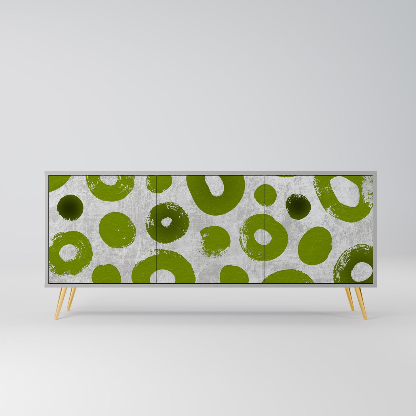 GREEN RHAPSODY 3-dörrars skänk i grå finish
