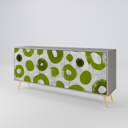 GREEN RHAPSODY 3-dörrars skänk i grå finish