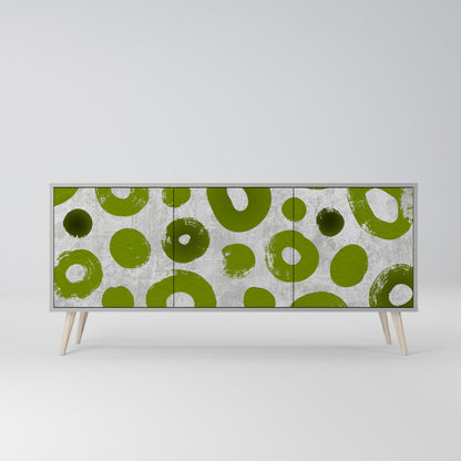 GREEN RHAPSODY 3-dörrars skänk i grå finish