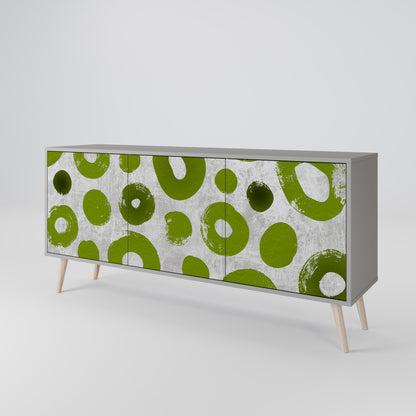 GREEN RHAPSODY 3-dörrars skänk i grå finish