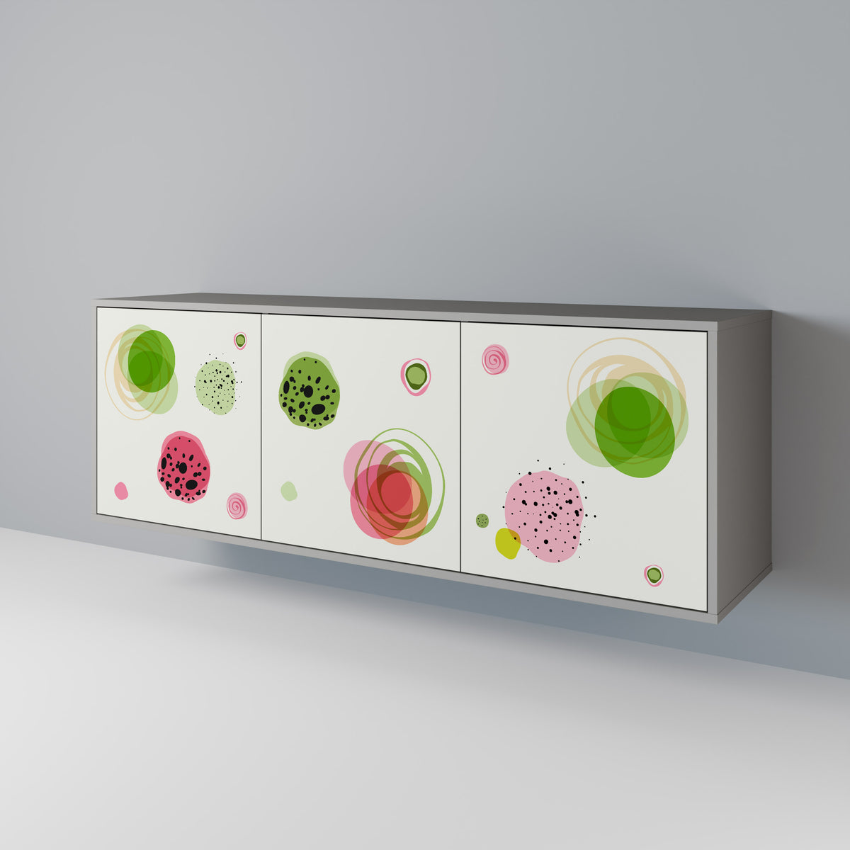 COLORFUL COSMOS Skänk med tre dörrar