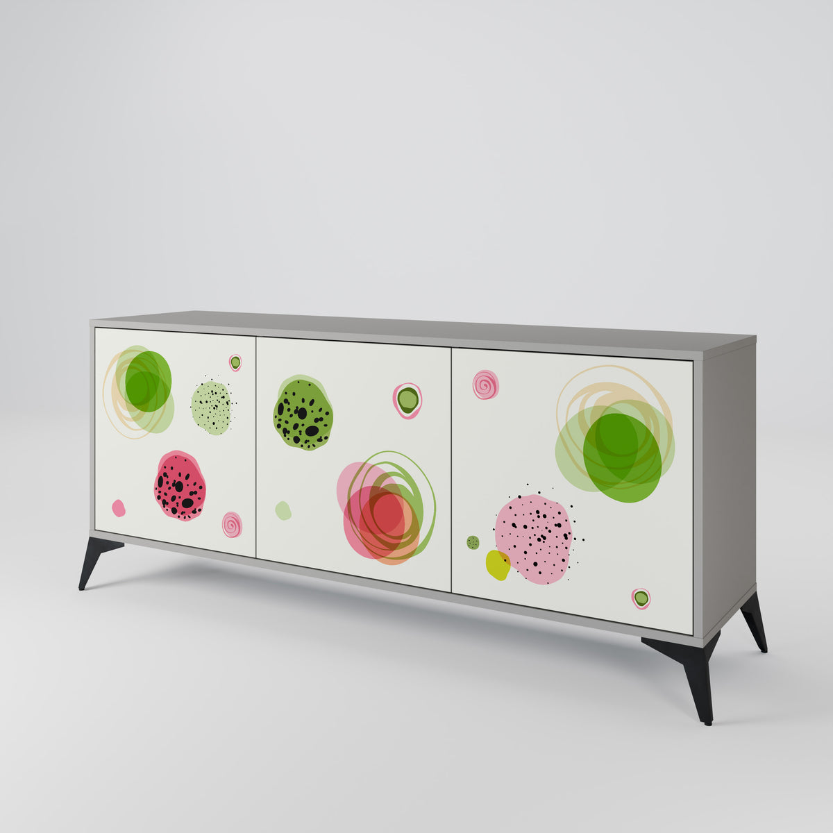 COLORFUL COSMOS Skänk med tre dörrar