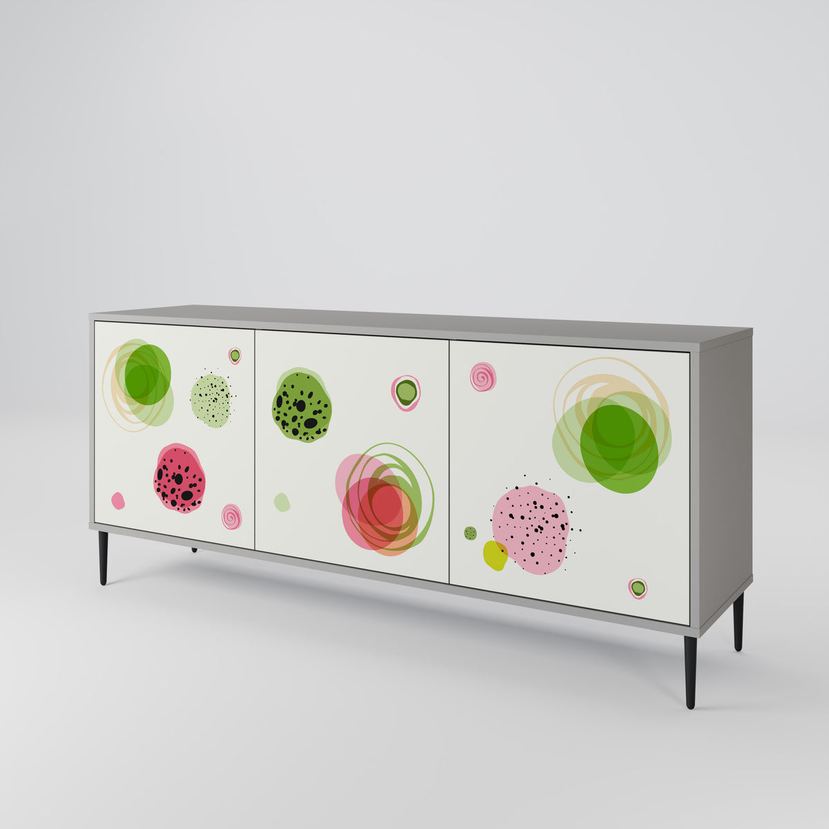 COLORFUL COSMOS Skänk med tre dörrar