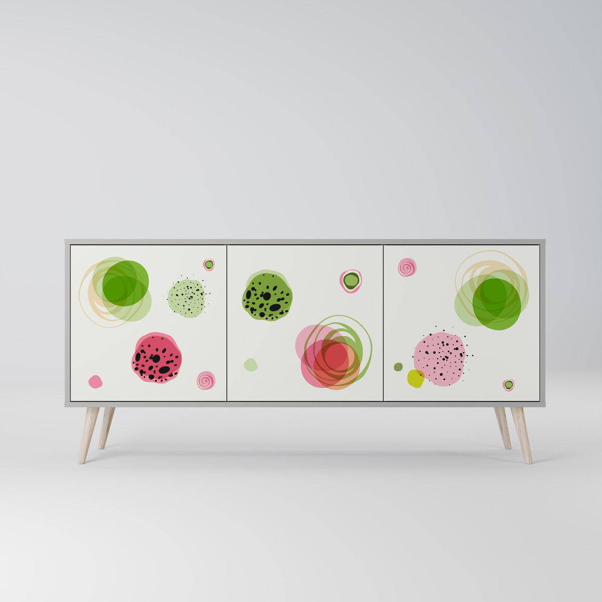 COLORFUL COSMOS Skänk med tre dörrar