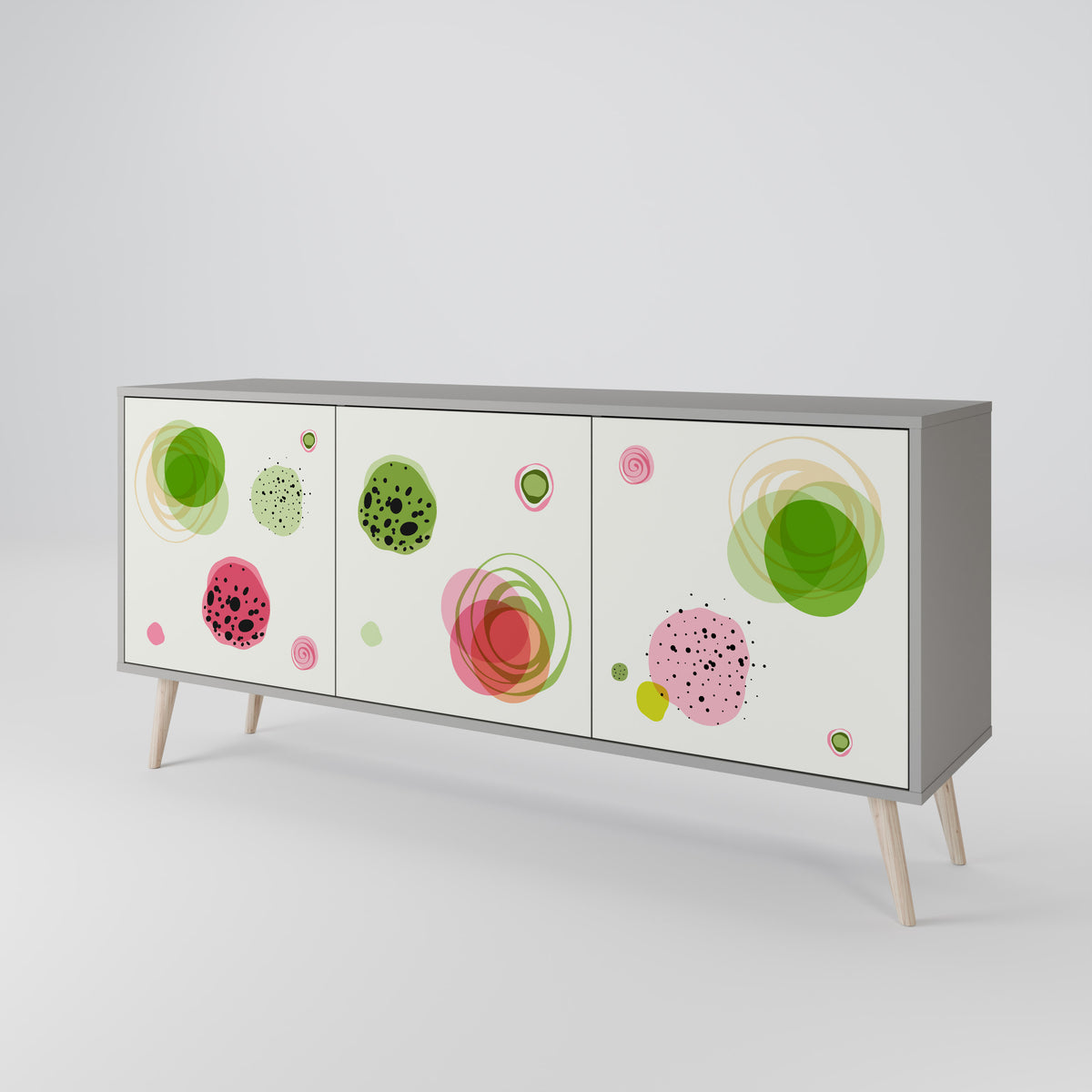 COLORFUL COSMOS Skänk med tre dörrar