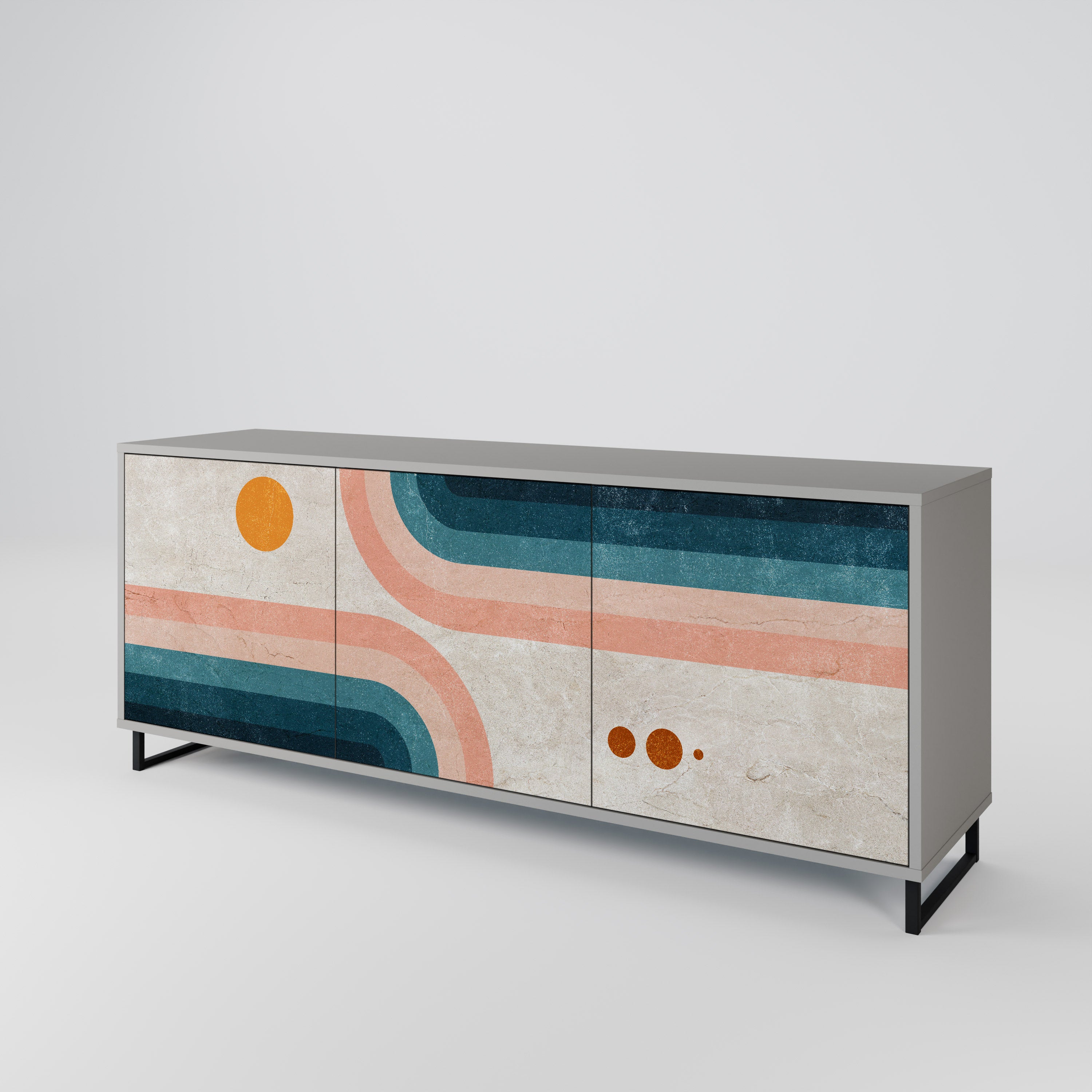 TWO HALVES Skänk med tre dörrar