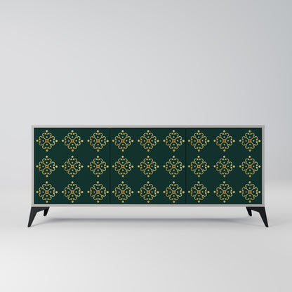 ROYAL MEDALLION 3-dörrars skänk i grå finish