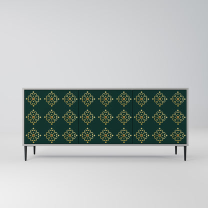 ROYAL MEDALLION 3-dörrars skänk i grå finish