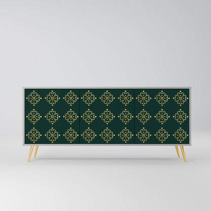 ROYAL MEDALLION 3-dörrars skänk i grå finish