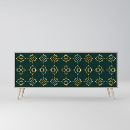 ROYAL MEDALLION 3-dörrars skänk i grå finish