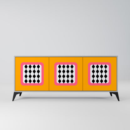 TEARS IN HEAVEN 3-Door Sideboard in Grey Finish