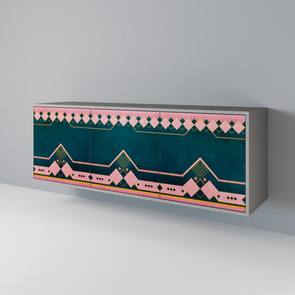 ROYAL COMPOSITION 3-Door Sideboard in Grey Finish
