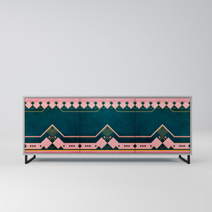 ROYAL COMPOSITION 3-Door Sideboard in Grey Finish