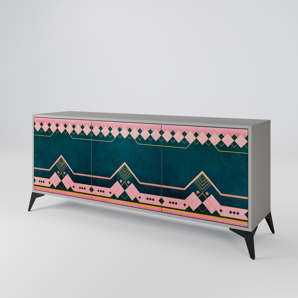 ROYAL COMPOSITION 3-Door Sideboard in Grey Finish