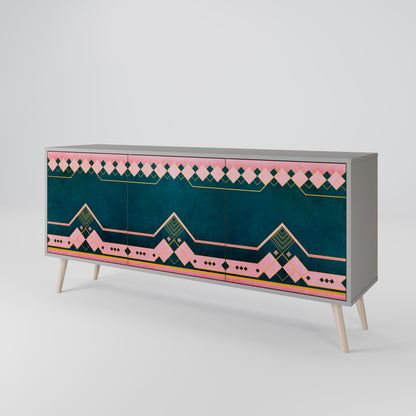 ROYAL COMPOSITION 3-Door Sideboard in Grey Finish
